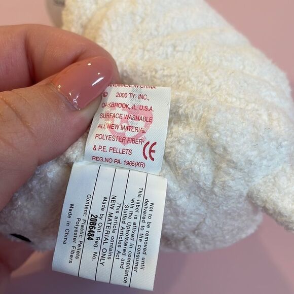 2000 Original TY Beanie Baby  AURORA the White Polar Bear 6.5” NWT excellent… - Picture 9 of 9